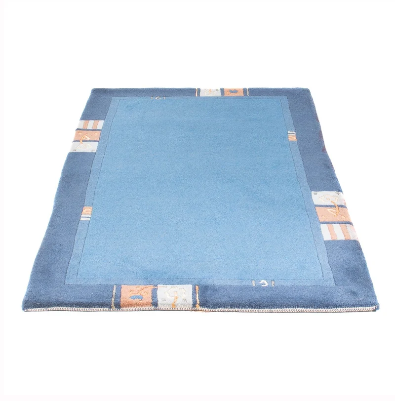 Nepal Teppich - 90 x 160 cm - blau