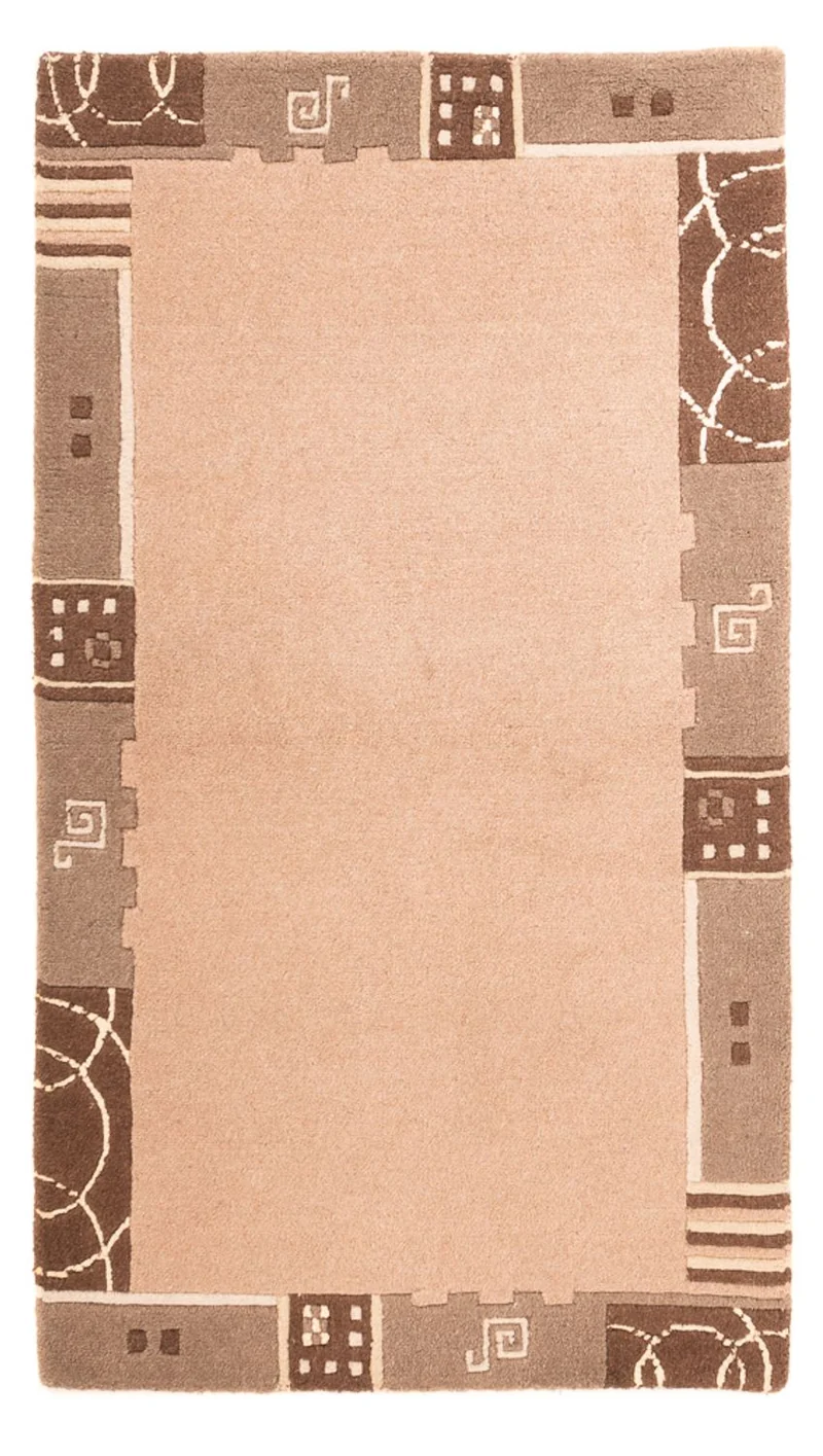 Nepal Teppich 83x148cm - Wollteppich - rosa