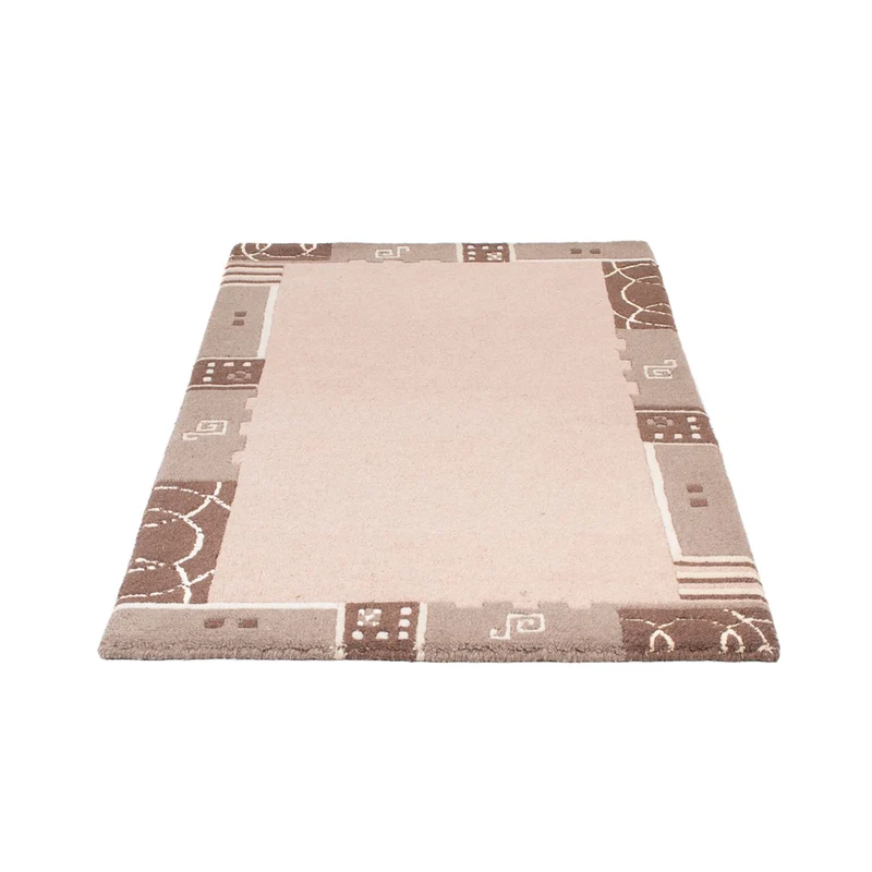 Nepal Teppich 83x148cm - Wollteppich - rosa