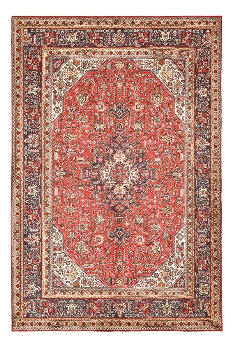 Täbriz Teppich 200x300cm - Perserteppich - hellrot