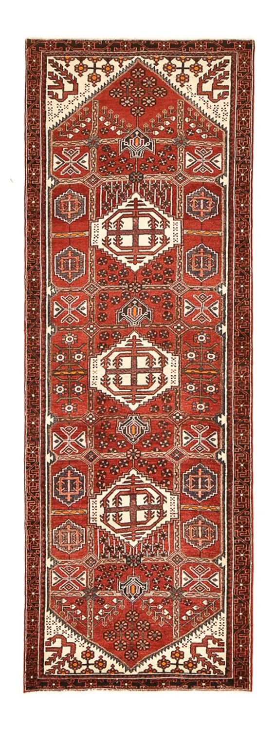 Hamadan Teppich 103x297cm - Perserteppich - rot