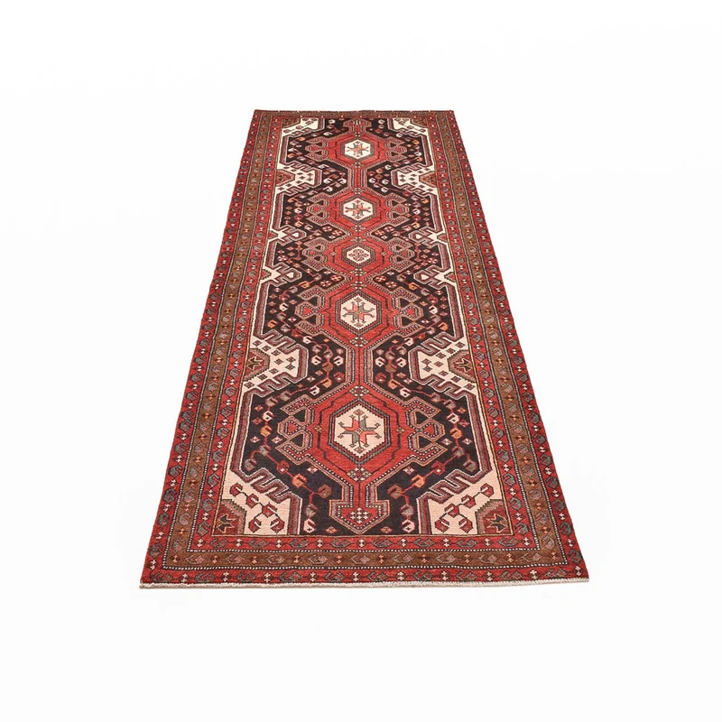 Hamadan Teppich 104x283cm - Perserteppich - rot