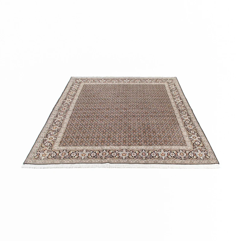 Täbriz - 40 Raj Teppich 154x195cm - Perserteppich - dunkelbeige