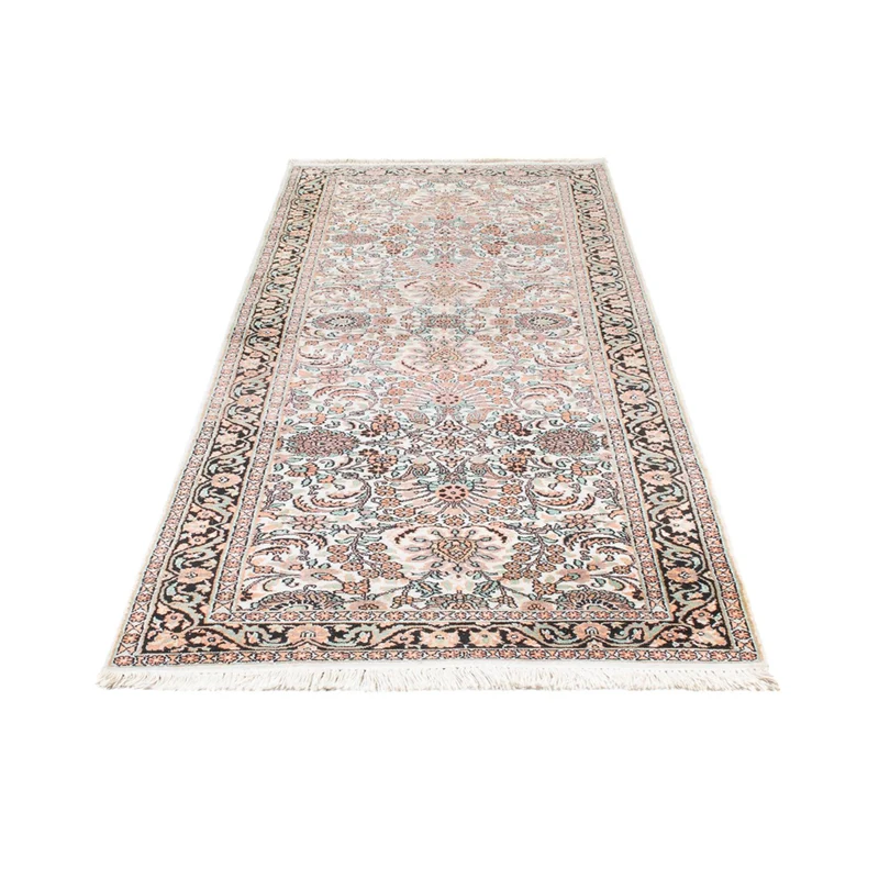 Kaschmir Seide Teppich 96x280cm - Orientteppich - rosa