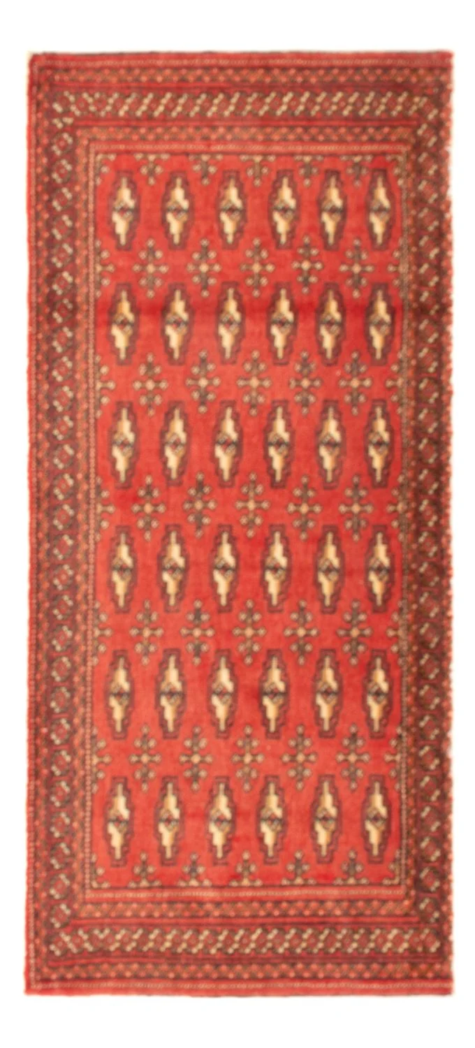 Turkaman Teppich 50x100cm - Orientteppich - hellrot