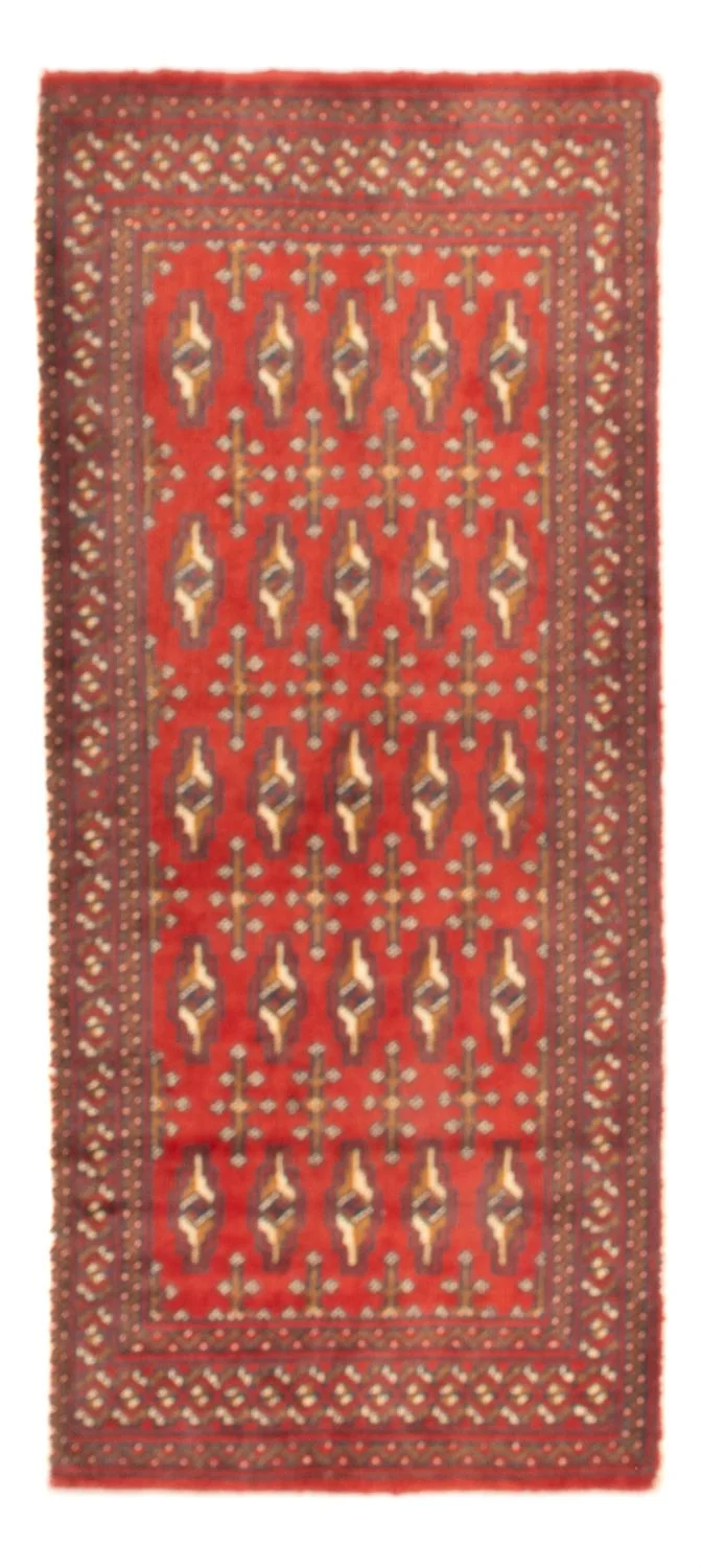 Turkaman Teppich 60x130cm - Orientteppich - hellrot