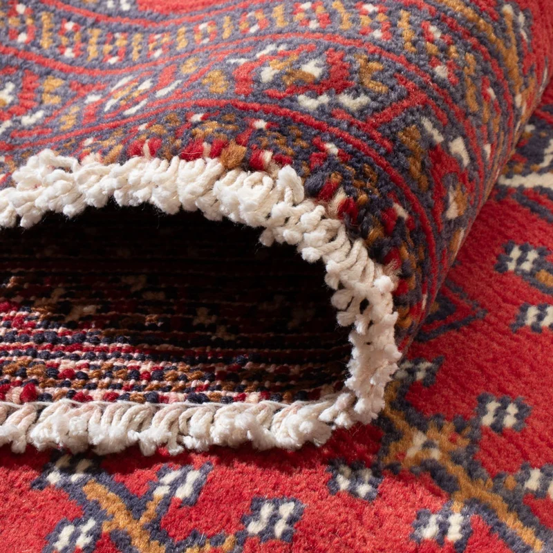 Turkaman Teppich 60x130cm - Orientteppich - hellrot