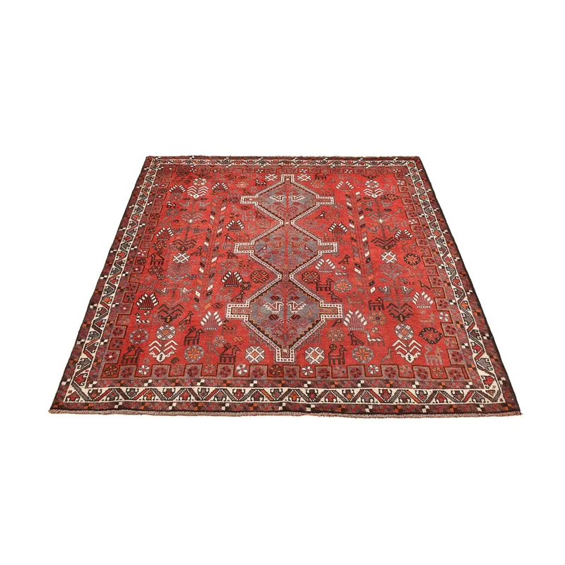 Perserteppich - Nomadic quadratisch - 165 x 184 cm - rot