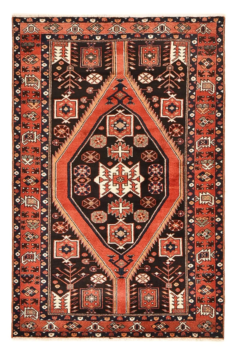 Nahavand Teppich 130x200cm - Perserteppich - hellrot