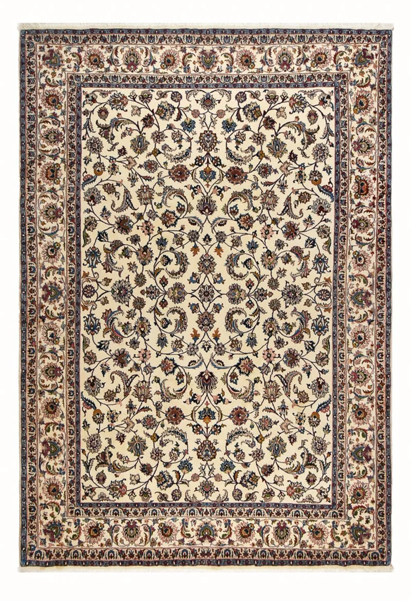 Maschad Teppich 248x352cm - Perserteppich - hellbeige