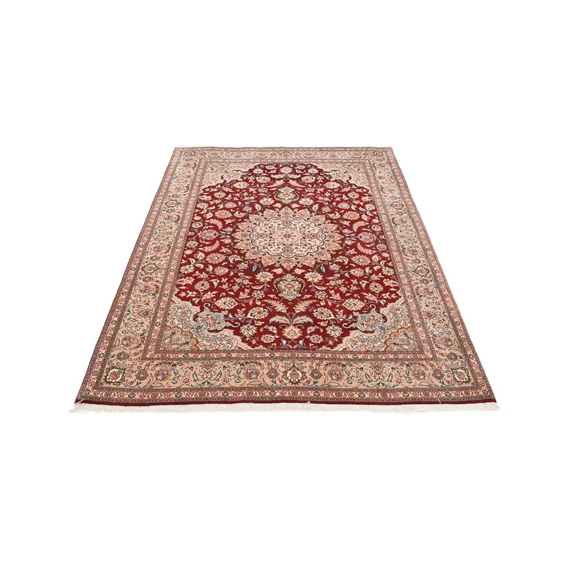 Täbriz - 50 Raj Teppich 172x240cm - Perserteppich - rot