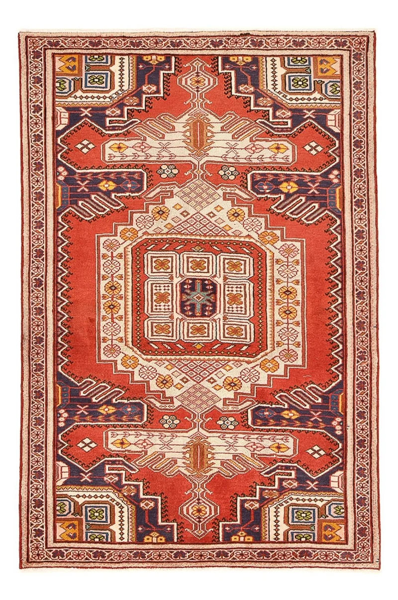 Maschad Teppich 132x200cm - Perserteppich - hellrot