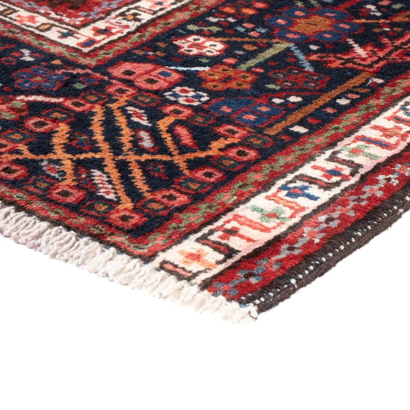 Hamadan Teppich 108x130cm - Perserteppich - hellrot