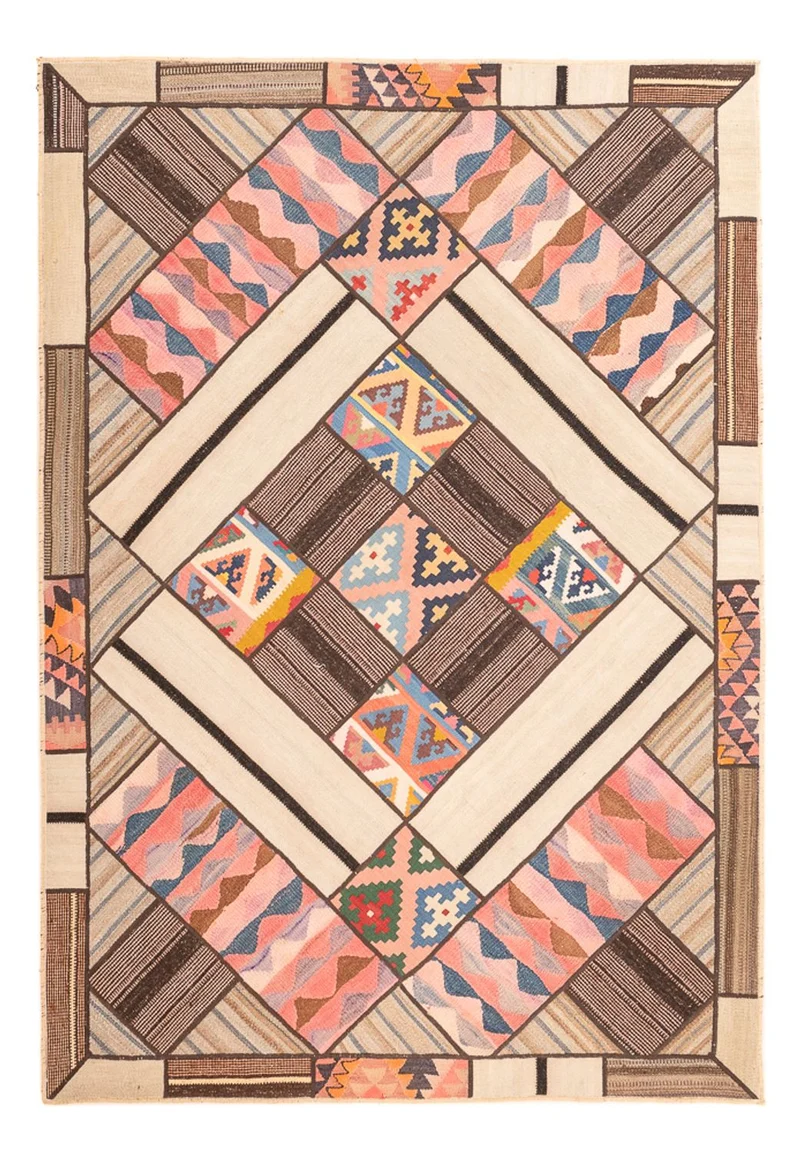 Patchwork Teppich 160x230cm - Orientteppich - mehrfarbig