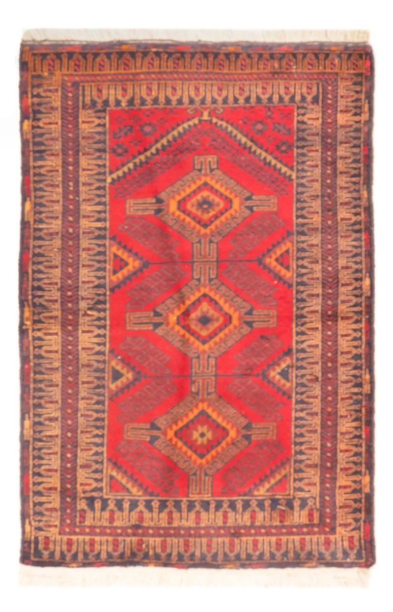 Belutsch Teppich 95x142cm - Orientteppich - rot