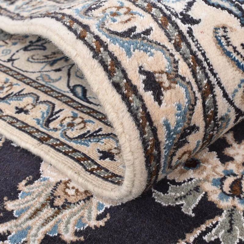 Nain - 12La Teppich 161x238cm - Perserteppich - dunkelblau