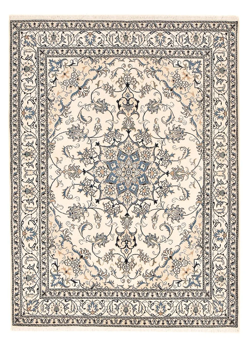 Nain - 12La Teppich 168x240cm - Perserteppich - hellbeige