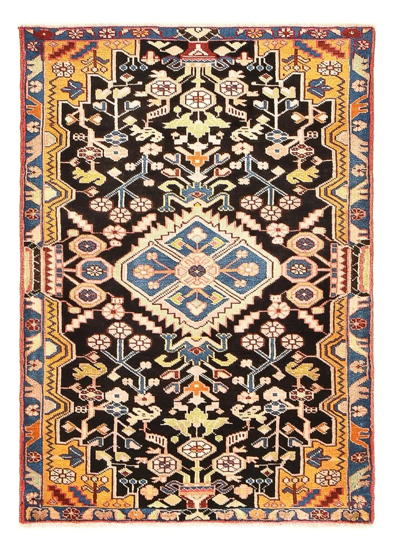 Nahavand Teppich 92x132cm - Perserteppich - dunkelblau