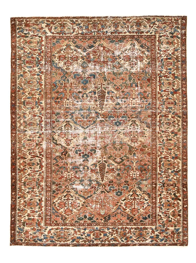 Vintage Teppich 150x202cm - dunkelbeige