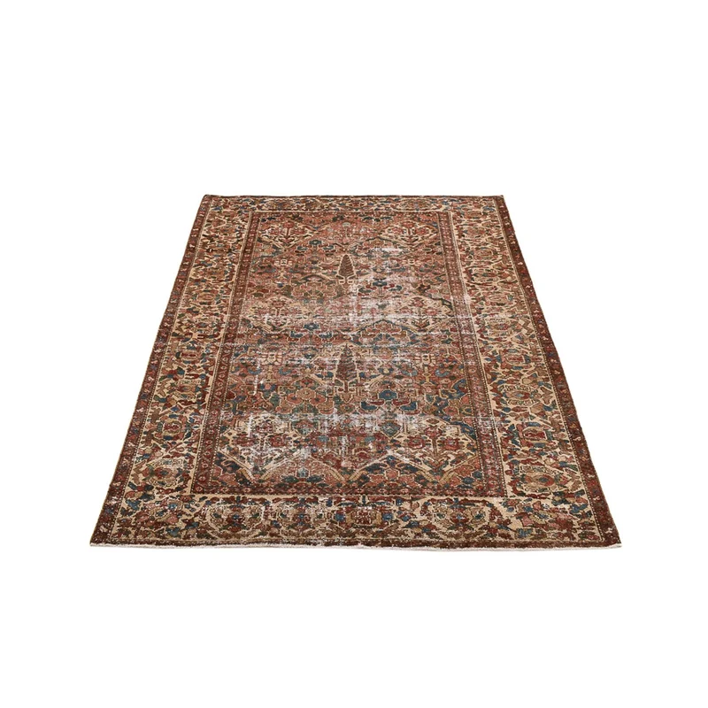 Vintage Teppich 150x202cm - dunkelbeige
