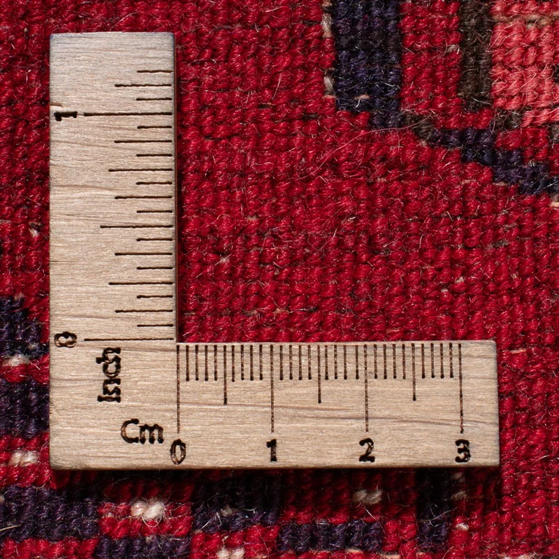 Turkaman Teppich - 83 x 121 cm - dunkelrot