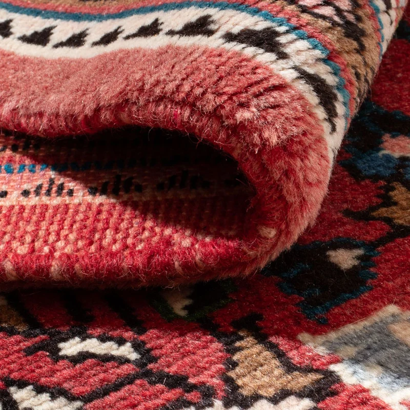 Hamadan Teppich 76x129cm - Perserteppich - hellrot