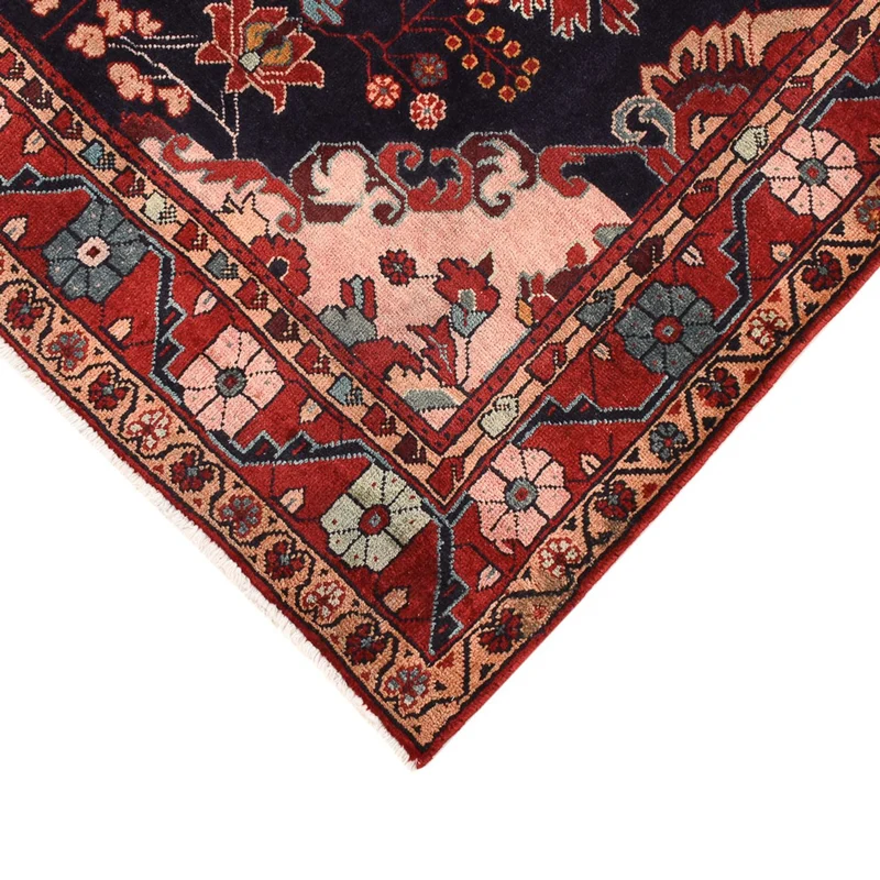 Hamadan Teppich 145x228cm - Perserteppich - dunkelblau