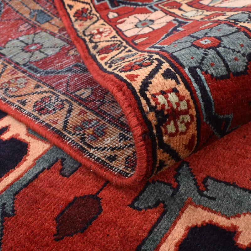 Hamadan Teppich 145x228cm - Perserteppich - dunkelblau