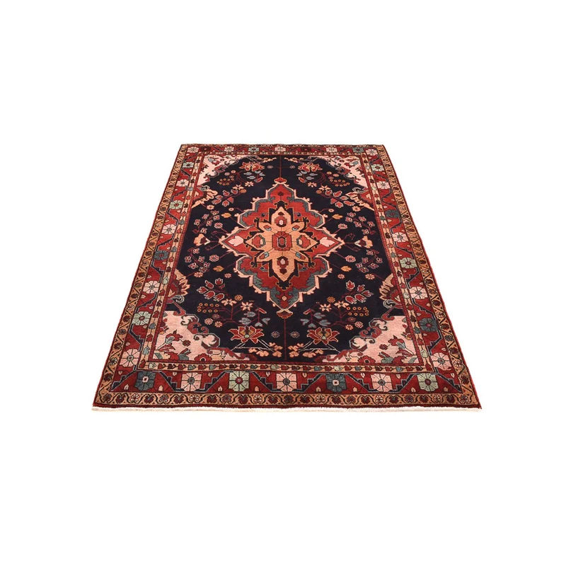 Hamadan Teppich 145x228cm - Perserteppich - dunkelblau