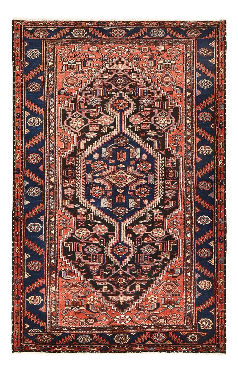 Bidjar - Zanjan Teppich 132x206cm - Perserteppich - hellrot