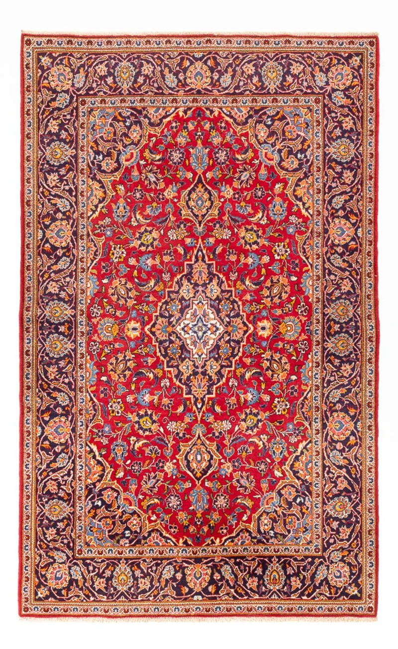Keshan Teppich 140x215cm - Perserteppich - rot