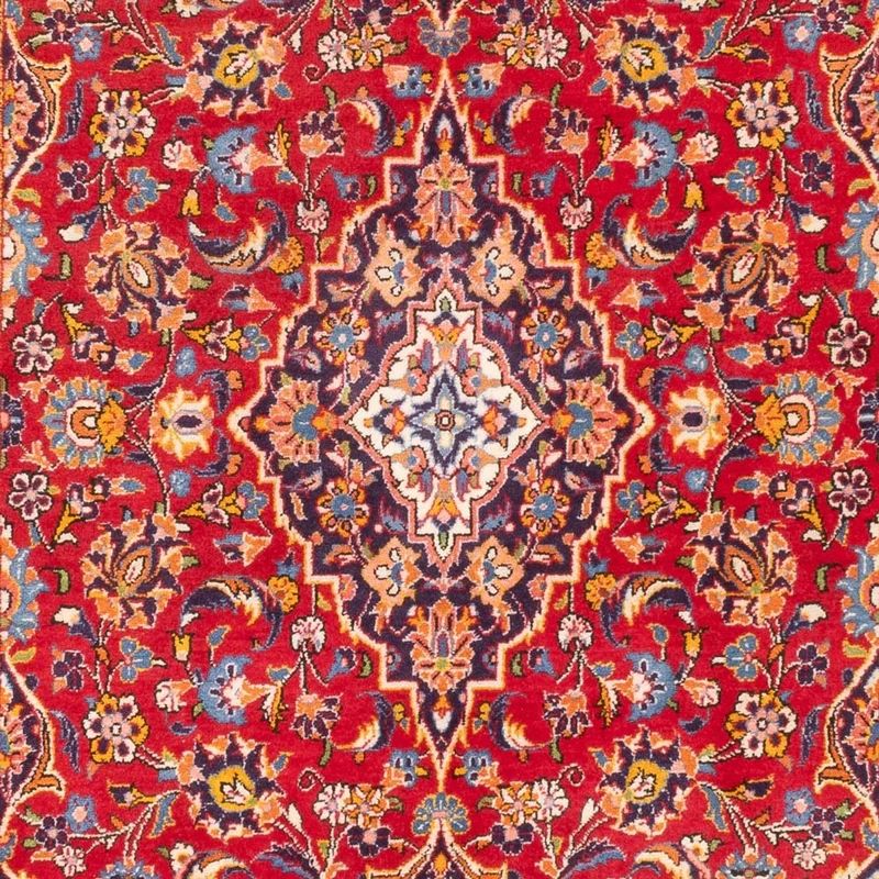 Keshan Teppich 140x215cm - Perserteppich - rot