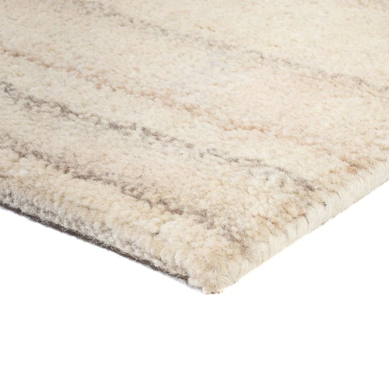 Gabbeh Teppich Softy 110x160cm - Wollteppich - beige