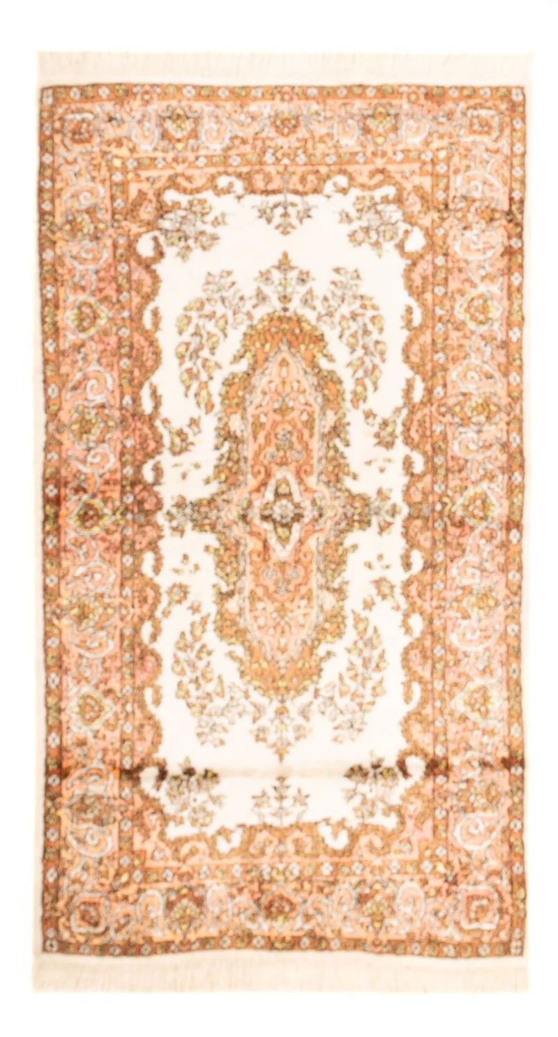 Kaschmir Seide Teppich 93x158cm - Orientteppich - beige