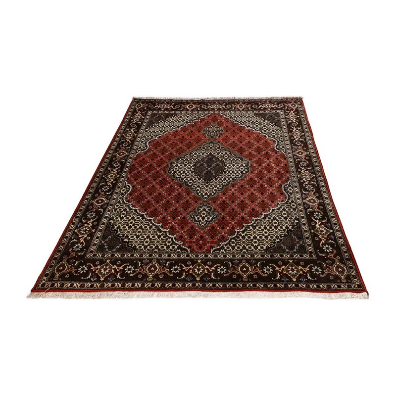 Täbriz - 40 Raj Teppich 150x210cm - Perserteppich - rot
