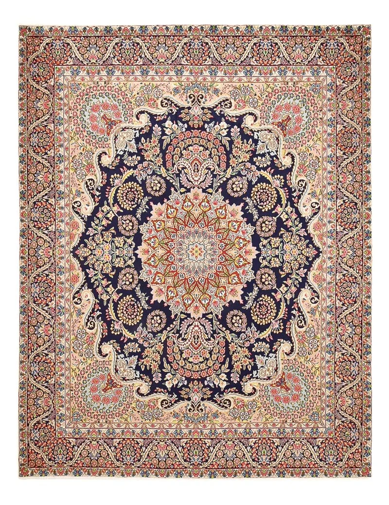 Rafsanjan Teppich 288x384cm - Perserteppich - dunkelbeige