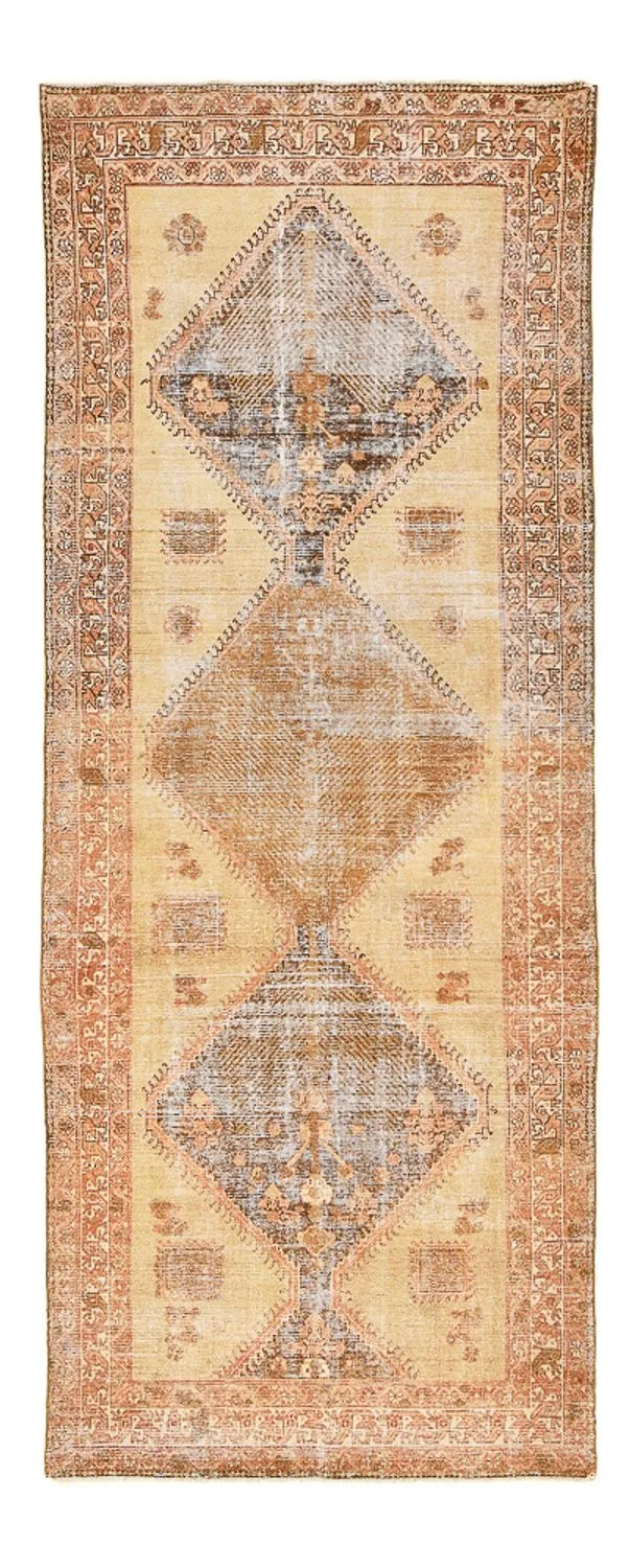 Vintage Teppich 136x350cm - dunkelbeige