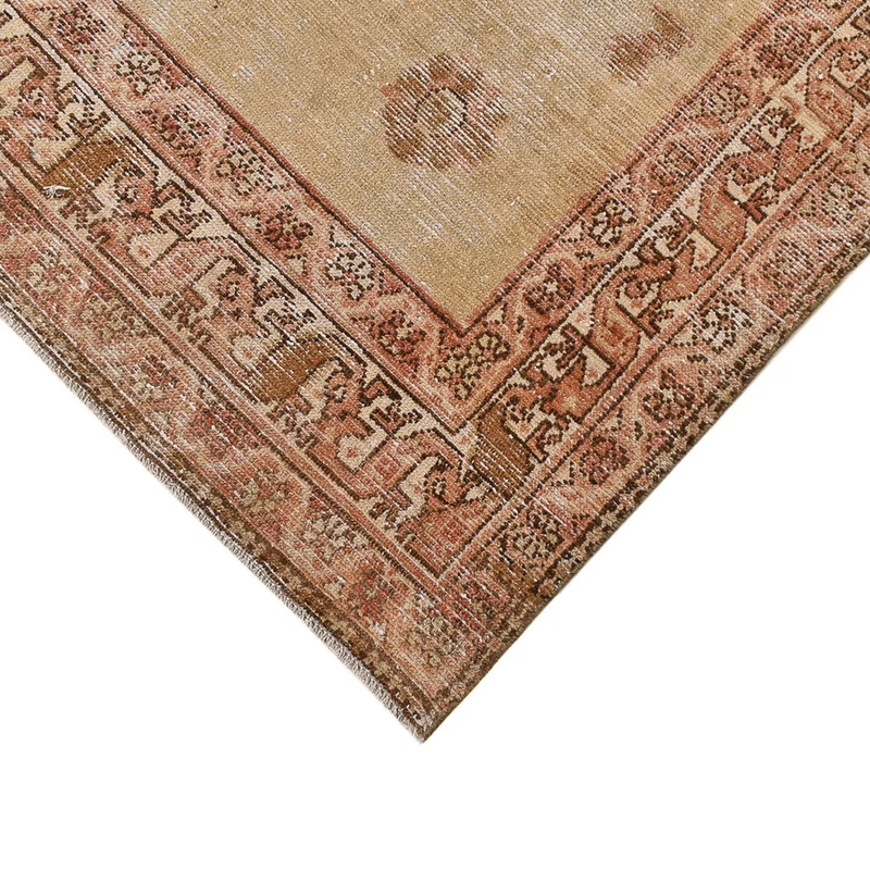 Vintage Teppich 136x350cm - dunkelbeige