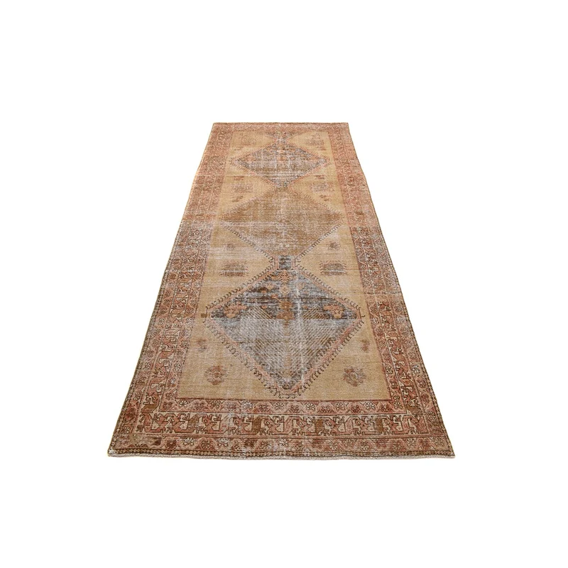 Vintage Teppich 136x350cm - dunkelbeige
