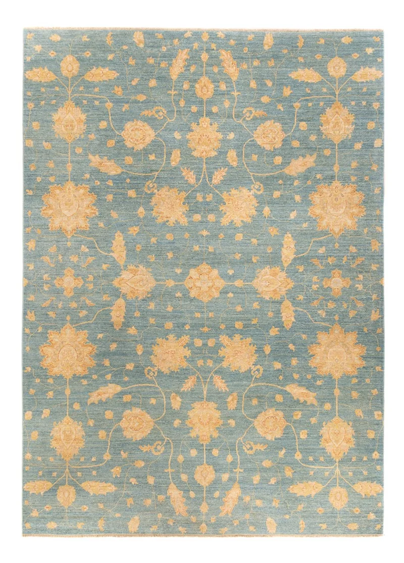 Ziegler Teppich 252x348cm - Orientteppich - seeblau