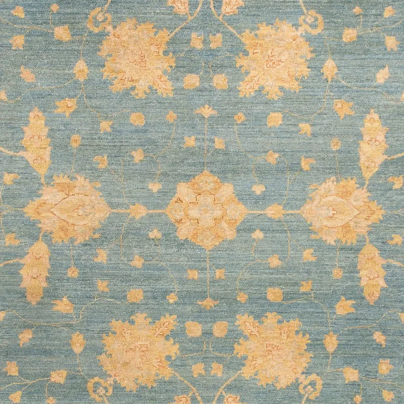 Ziegler Teppich 252x348cm - Orientteppich - seeblau