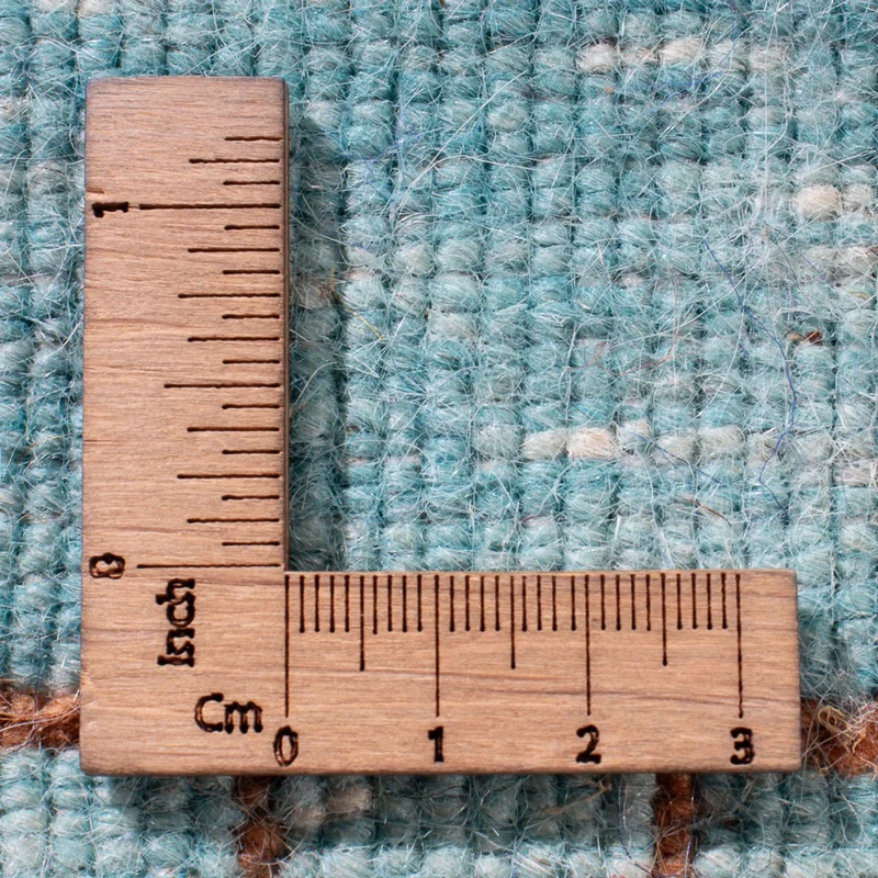 Loribaft Loom Teppich 62x102cm - Wollteppich - hellblau