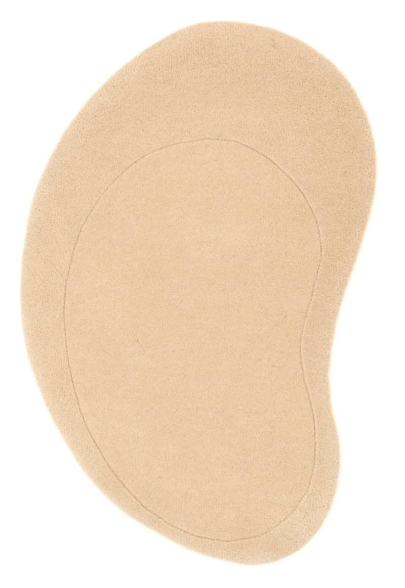 Wollteppich - 58 x 92 cm - beige