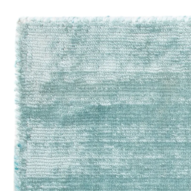 Viskose Teppich 30x30cm - hellblau
