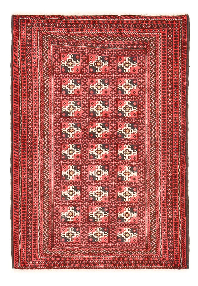 Belutsch Teppich 100x140cm - Orientteppich - rot