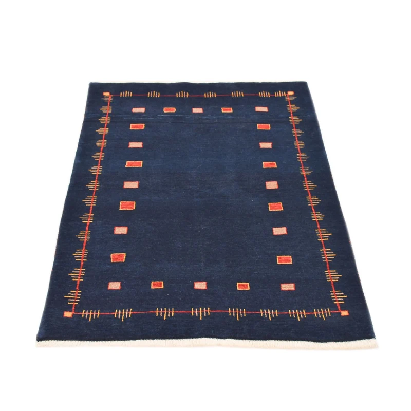 Loribaft Teppich Perser 110x143cm - Orientteppich - dunkelblau