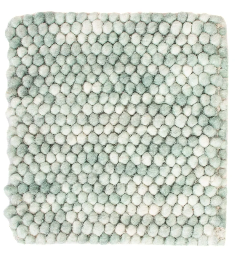 Wollteppich 30x30cm - hellgrün