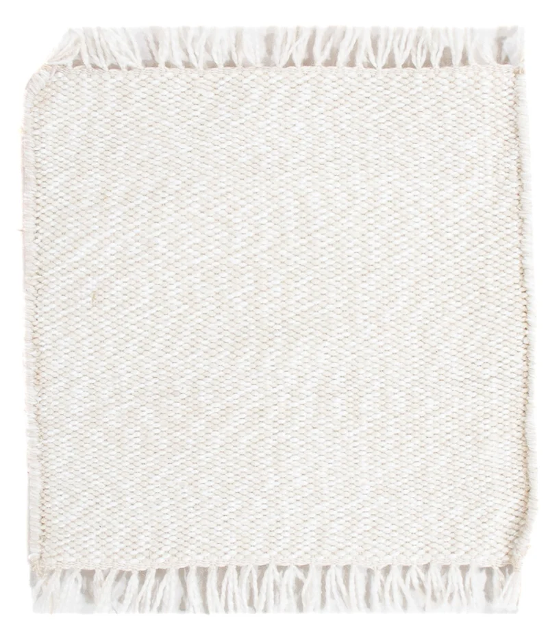 Wollteppich 31x34cm - weiß