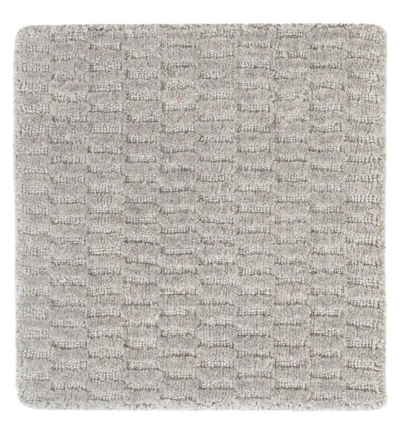 Wollteppich 32x32cm - grau