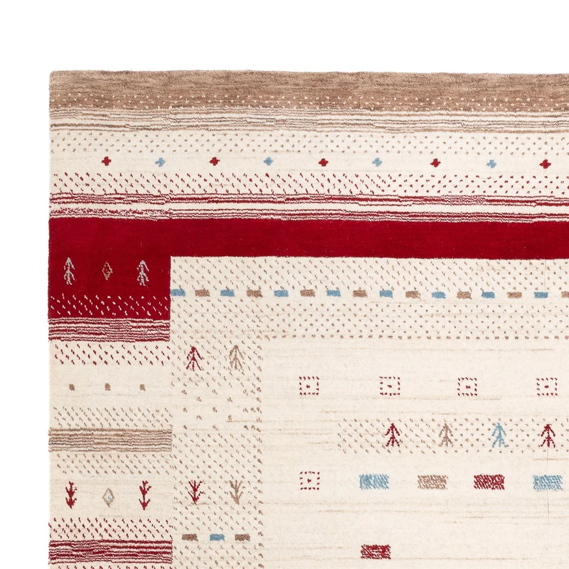 Loribaft Loom Teppich 170x240cm - Wollteppich - naturweiß